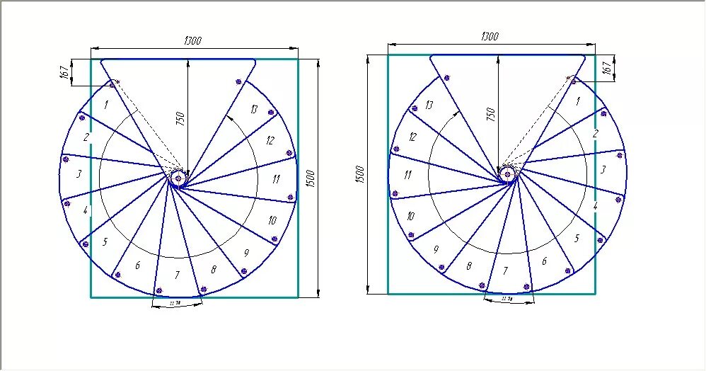 Квадратная винтовая лестница чертеж Бесплатный проект лестницы