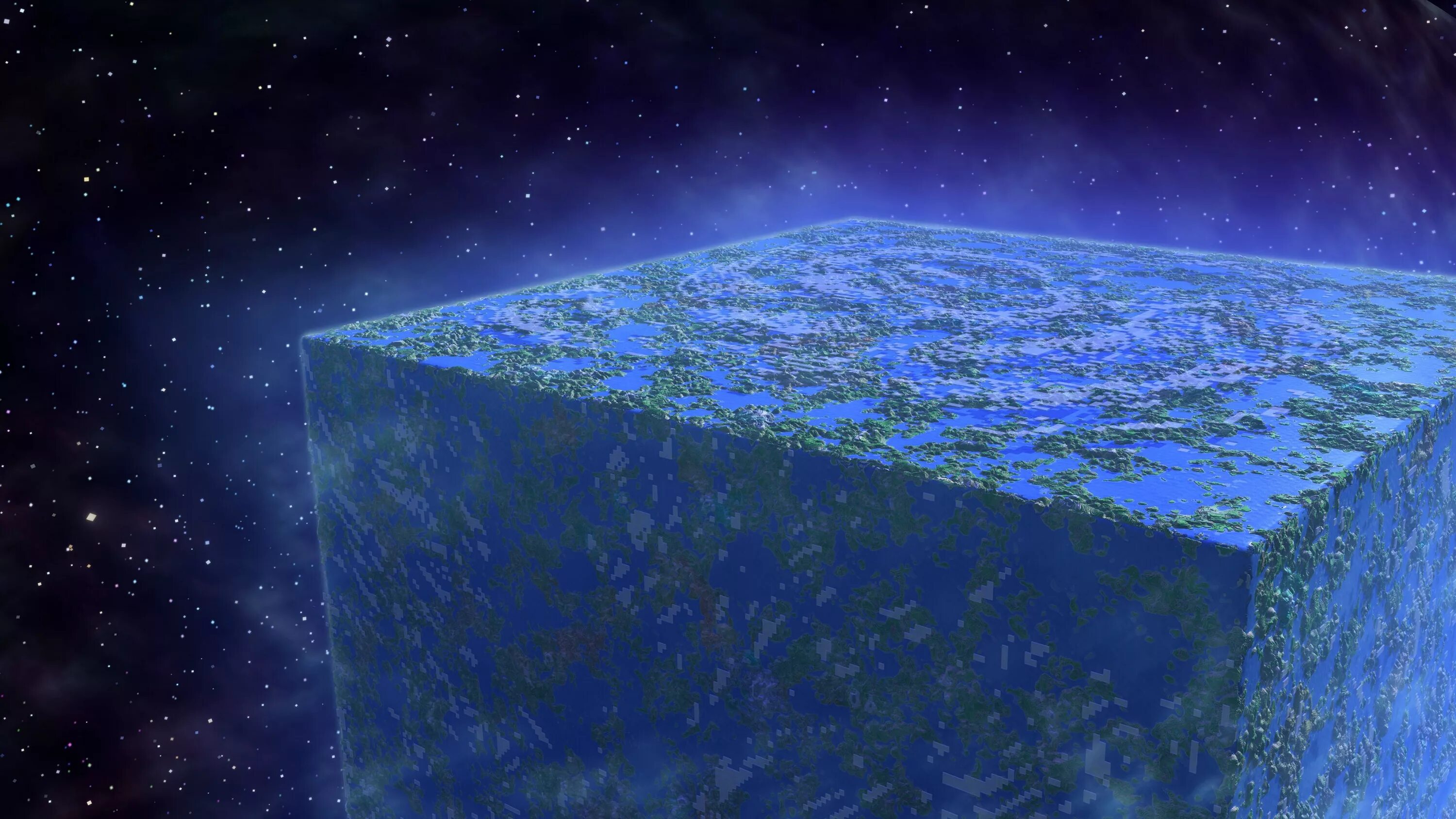 Квадратная земля фото Little Blue Cube. Minecraft wallpaper, Minecraft earth, Minecraft drawings