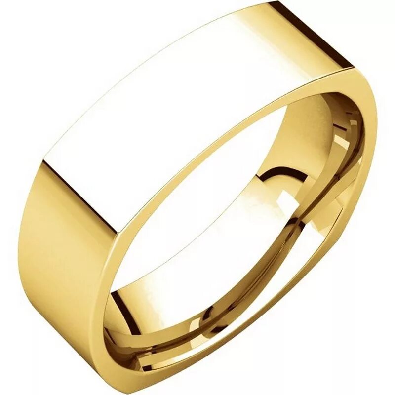 Квадратное кольцо фото C131621 14K Yellow Gold 6mm Wide Square Wedding Ring