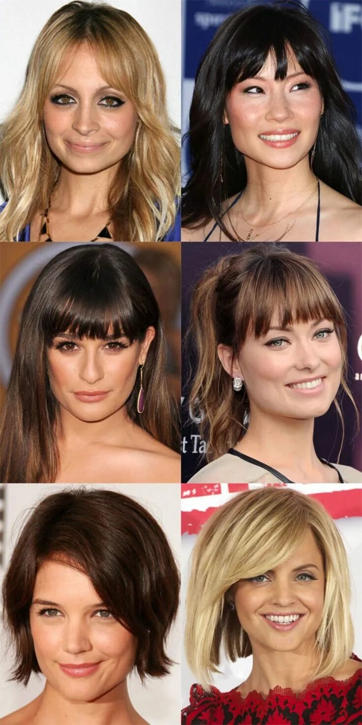 Квадратное лицо какие прически The Best (and Worst) Bangs for Square Face Shapes Square face hairstyles, Haircu