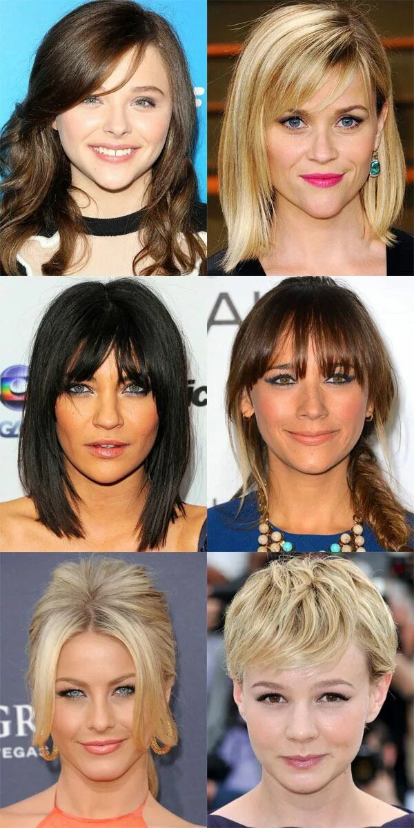 Квадратное лицо какие прически The Best (and Worst) Bangs for Inverted Triangle Faces Triangle face hairstyles,