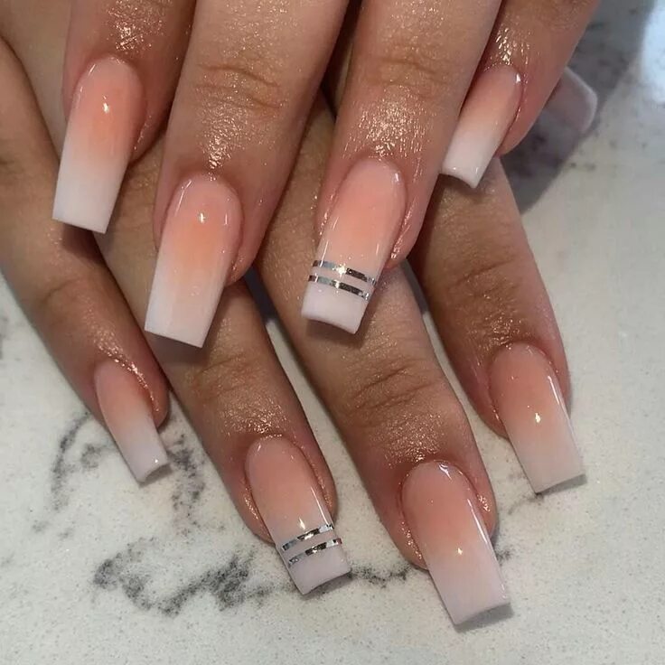 Квадратное наращивание ногтей фото Pin on Nails Ombre nails, Ombre acrylic nails, Pretty nails