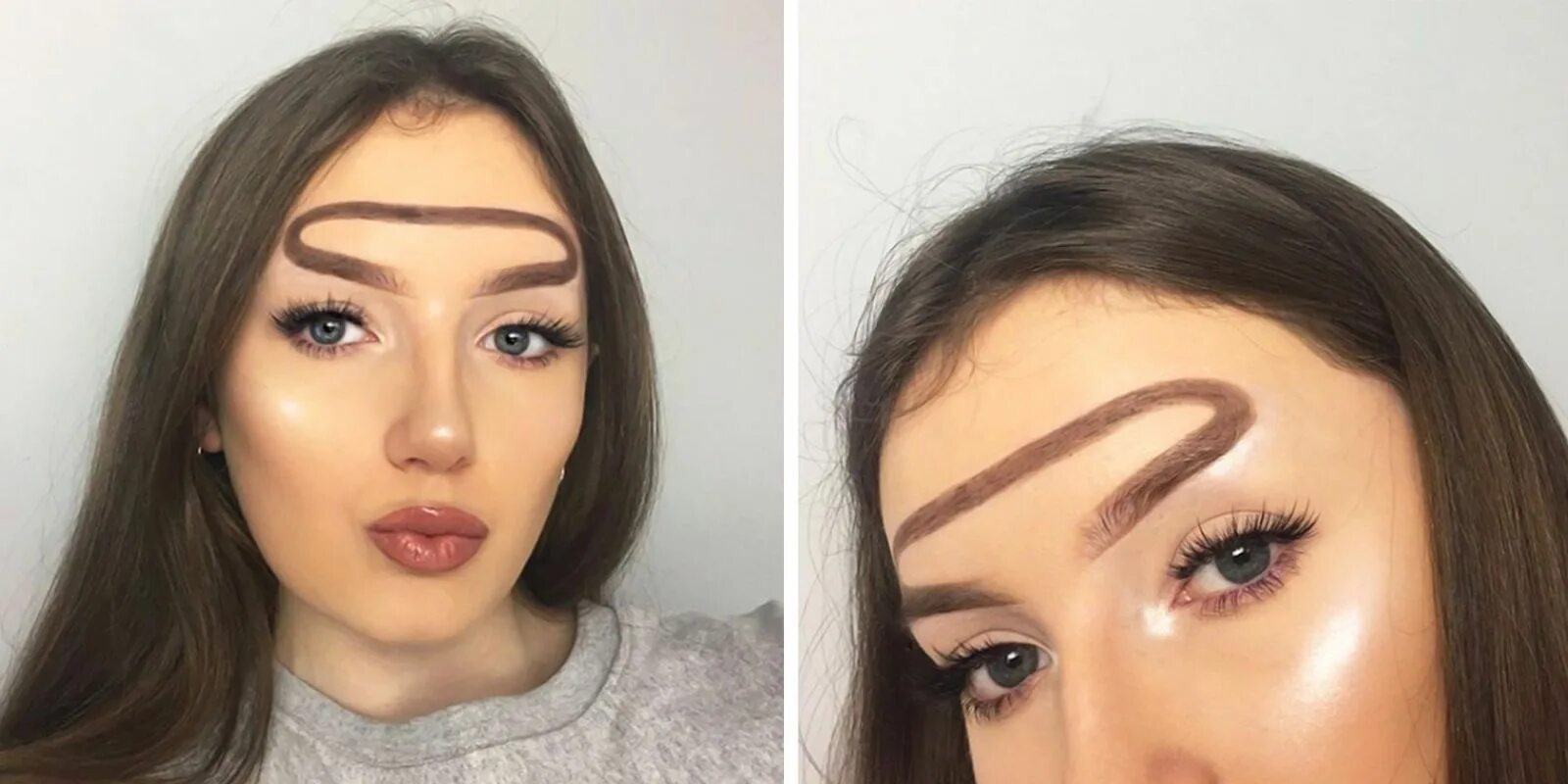 Квадратные брови фото Halo Brows' Are Trying to Be a Thing, and the Pictures Are Crazy Halo brows, Per