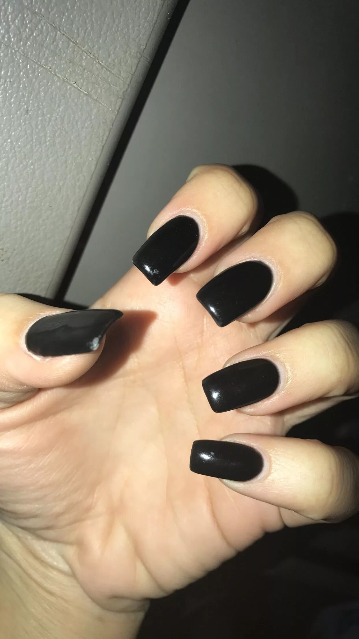 Квадратные черные ногти фото Black square nails Long square acrylic nails, Black acrylic nails, Square nails