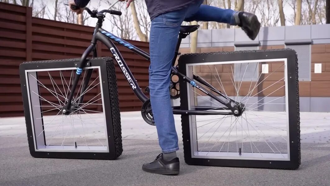 Квадратные колеса фото Bicycle With Square Wheels Online smartmed-nsk.ru