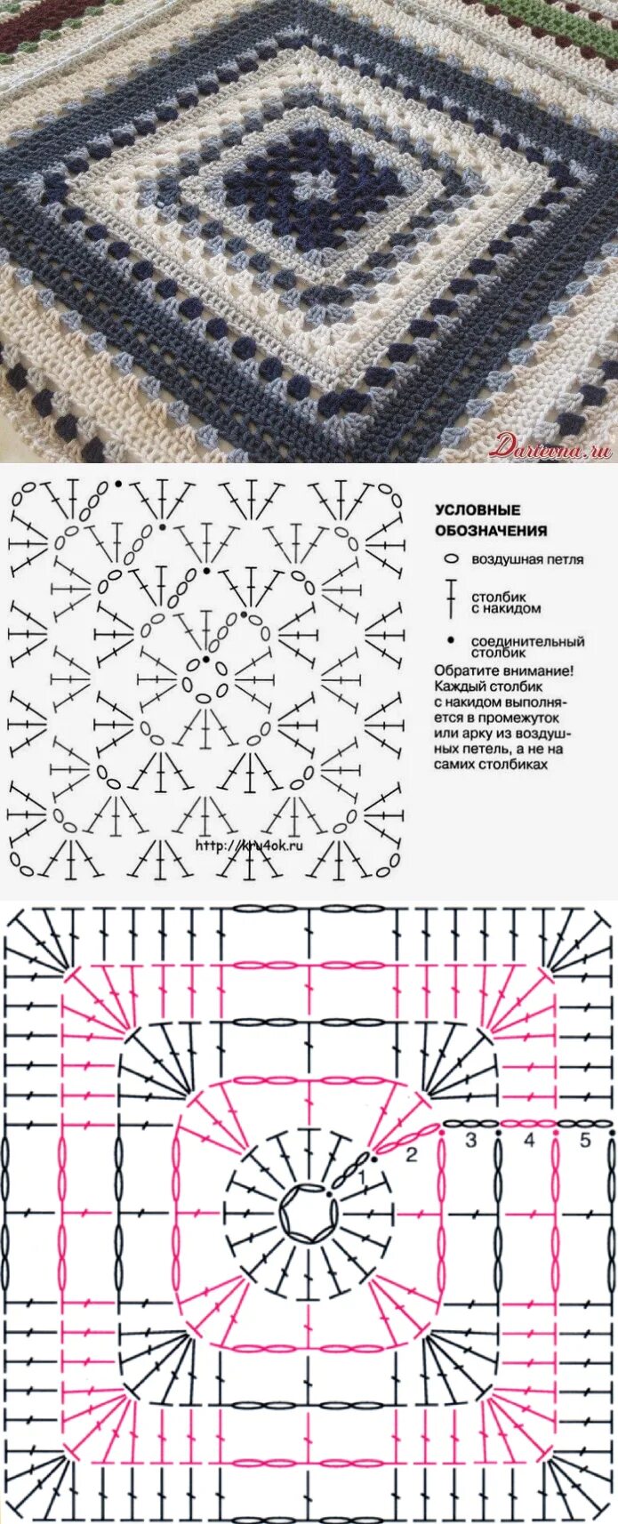 Квадратные коврики крючком схемы для начинающих Схема покрывала крючком квадрат: найдено 89 картинок