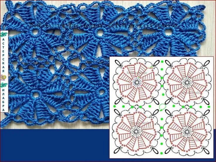 Квадратные мотивы крючком фото схемы Изумительно красивые квадратные мотивы крючком 11 Схемы вязания крючком, Схемы в