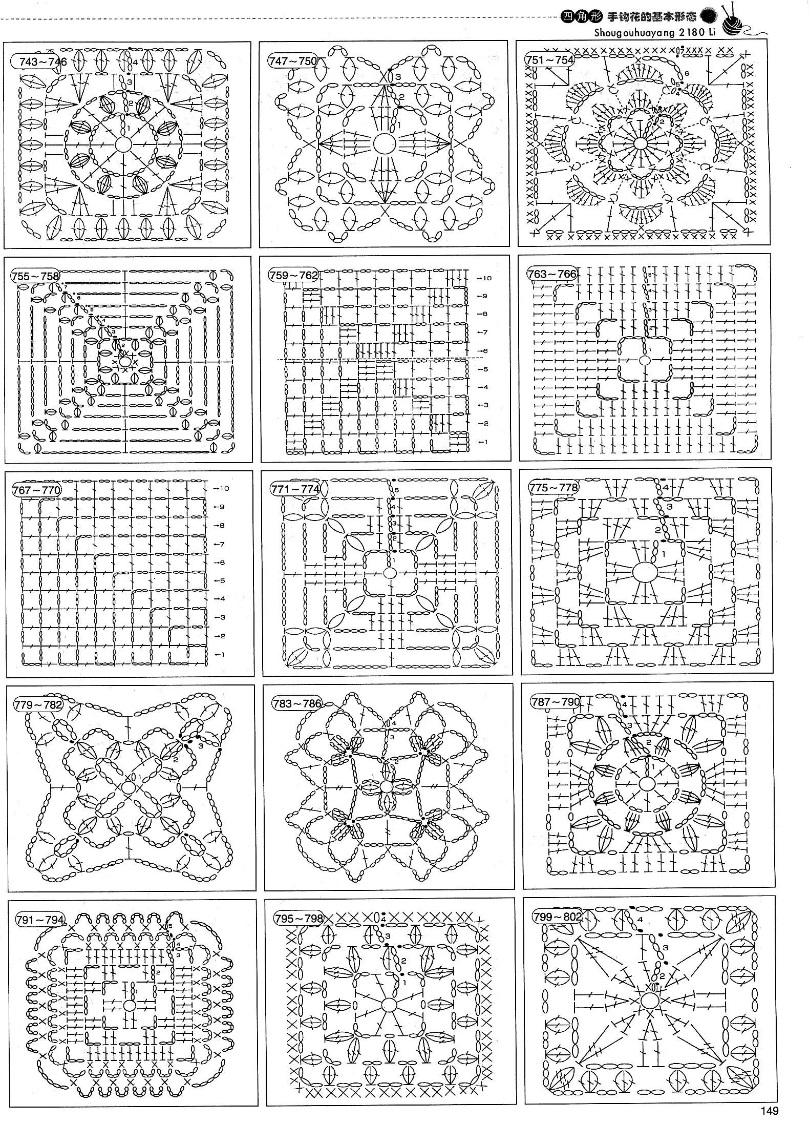 Квадратные мотивы крючком со схемами Pin on Мотив крючком Квадрат Crochet motif, Crochet motif patterns, Crochet squa