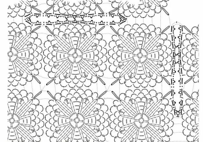Квадратные мотивы крючком со схемами для кардигана Российский Сервис Онлайн-Дневников Виды петель для вязания крючком, Схемы вязани