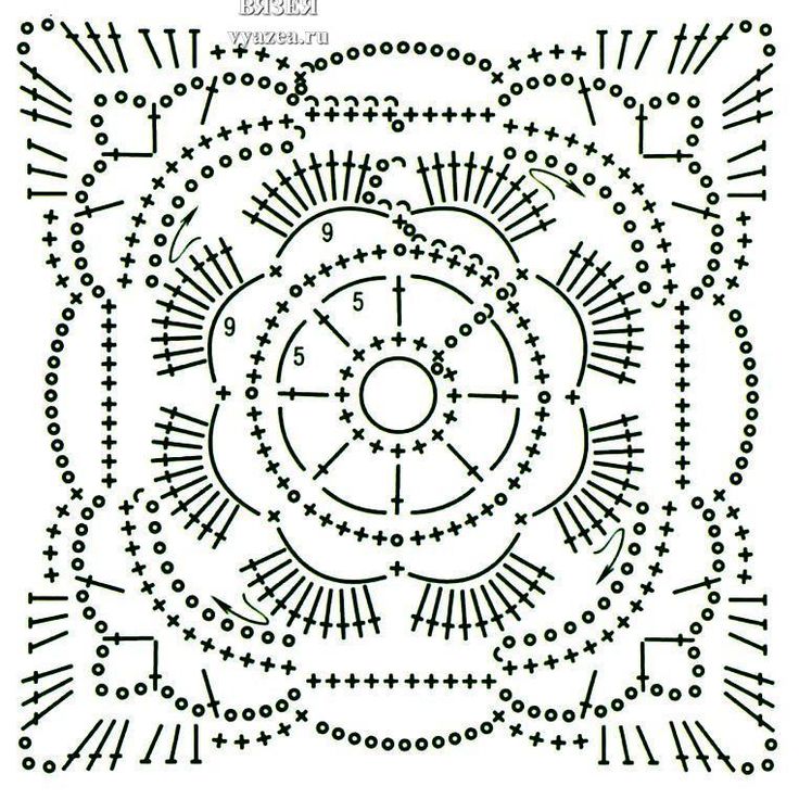 Квадратные мотивы вязаные крючком со схемой квадратные мотивы крючком со схемами: 19 тыс изображений найдено в Яндекс.Картин