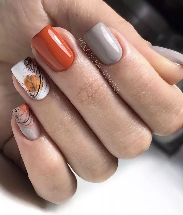 Квадратные ногти 2024 на короткие осенний маникюр Pin on Nails Fall acrylic nails, Gel nails, Autumn nails