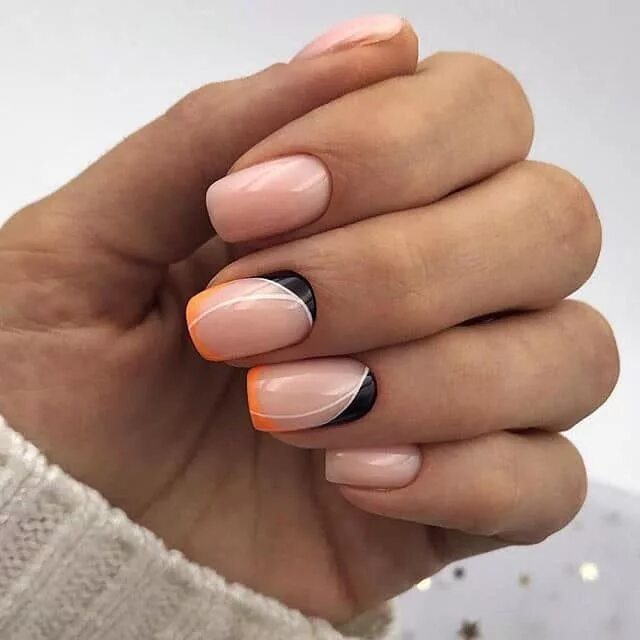 Квадратные ногти 2024 на короткие осенний маникюр 55 Stunning Short Nail Designs to Inspire Your Next Manicure - The Cuddl Short a