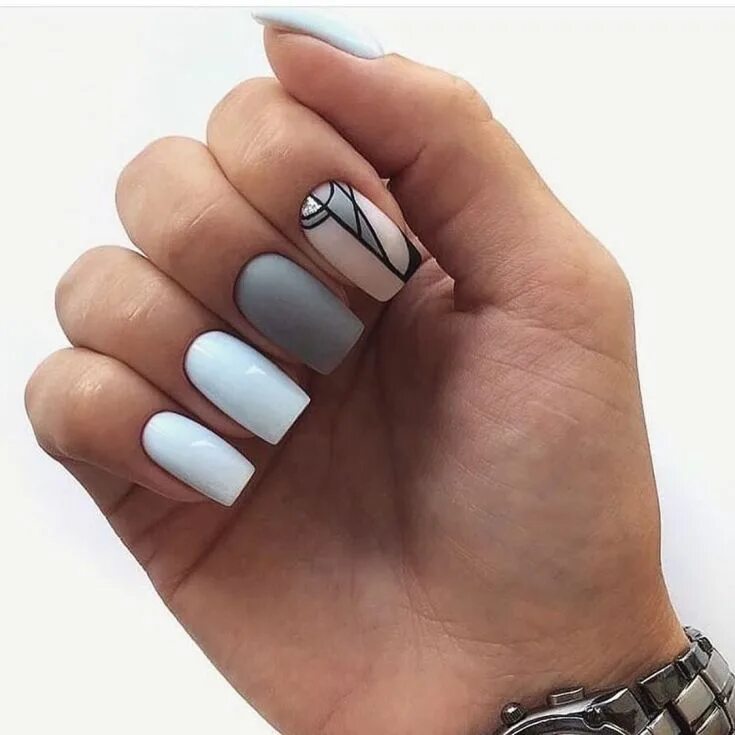Квадратные ногти дизайн 2023 маникюр ногтей 2019 41 fotos de unha decorada delicada Swag nails, Manicure, Nail art