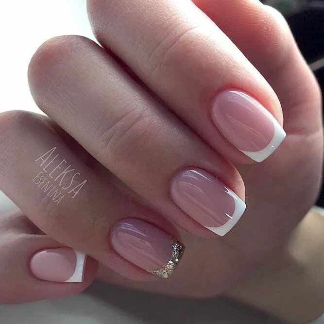 Квадратные ногти дизайн фото короткие френч 21 Wedding Nails Ideas for Your Perfect Bridal Look French manicure acrylic nail