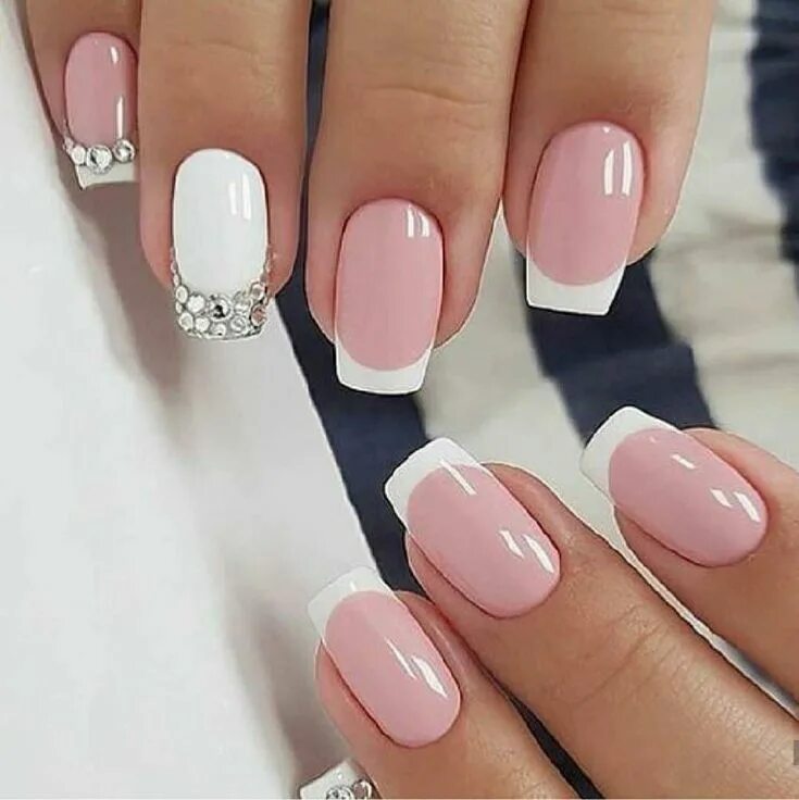 Квадратные ногти дизайн французский Pin by Sandra Almanzar on * Nails & More * Gel nails, Square nail designs, Nails