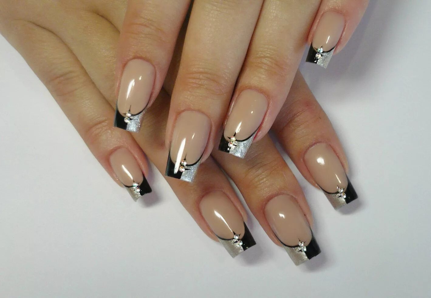 Квадратные ногти дизайн французский Фотография Unhas bonitas, Belas unhas, Unhas decoradas