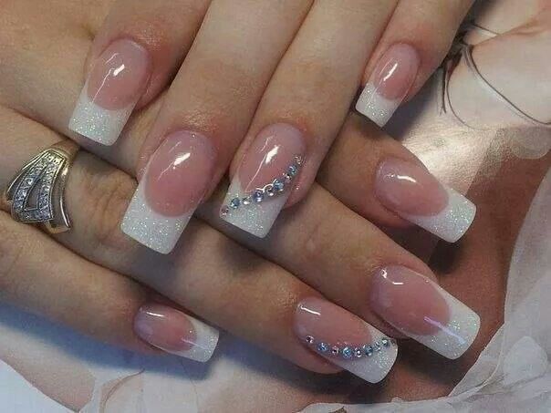 Квадратные ногти дизайн французский Pin de Stacy ❤ Judd em Nail Art Unhas decoradas, Unhas bonitas, Unhas de gel fra