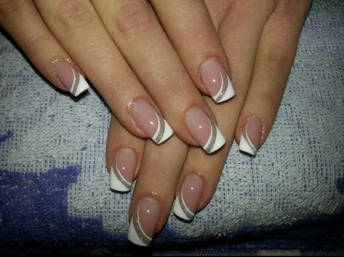 Квадратные ногти дизайн французский маникюр фото Pin su cher nails nice Unghie