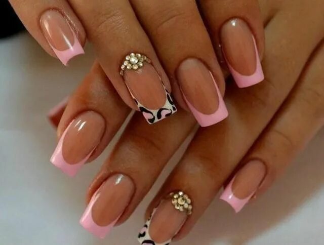 Квадратные ногти дизайн новинки французский маникюр 44 French Manicure Ideas on Different Shape and Nail Length Nail length, Nails, 