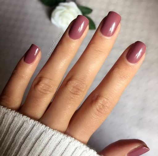 Квадратные ногти дизайн однотонные The 101+ Prettiest Fall Nails Of 2023 Trending Fall Nail Designs Mauve nails, Po