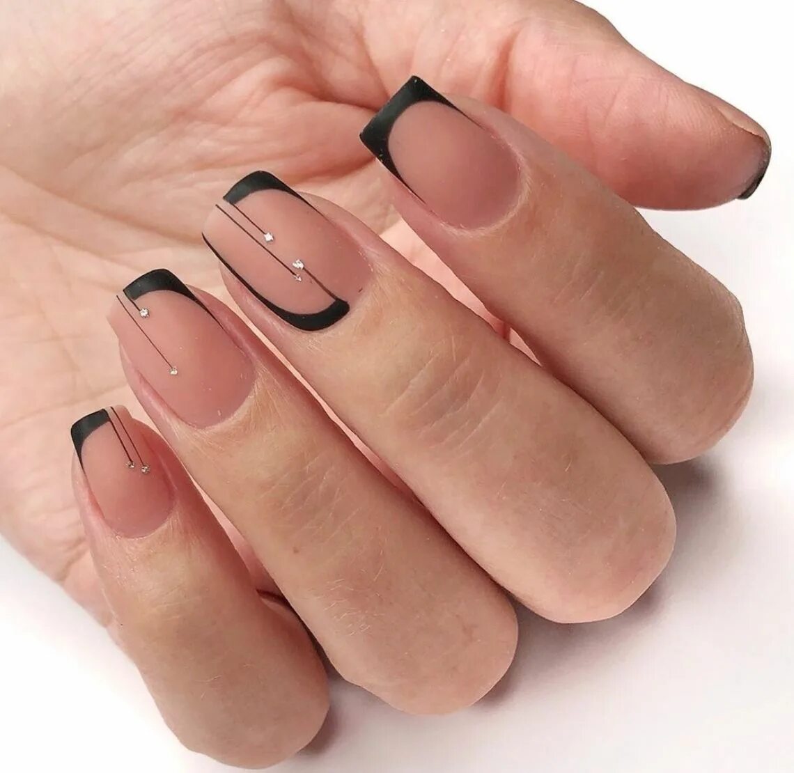 Квадратные ногти фото Оригинальные идеи с френч. Short nail designs, Gel nails, Manicure