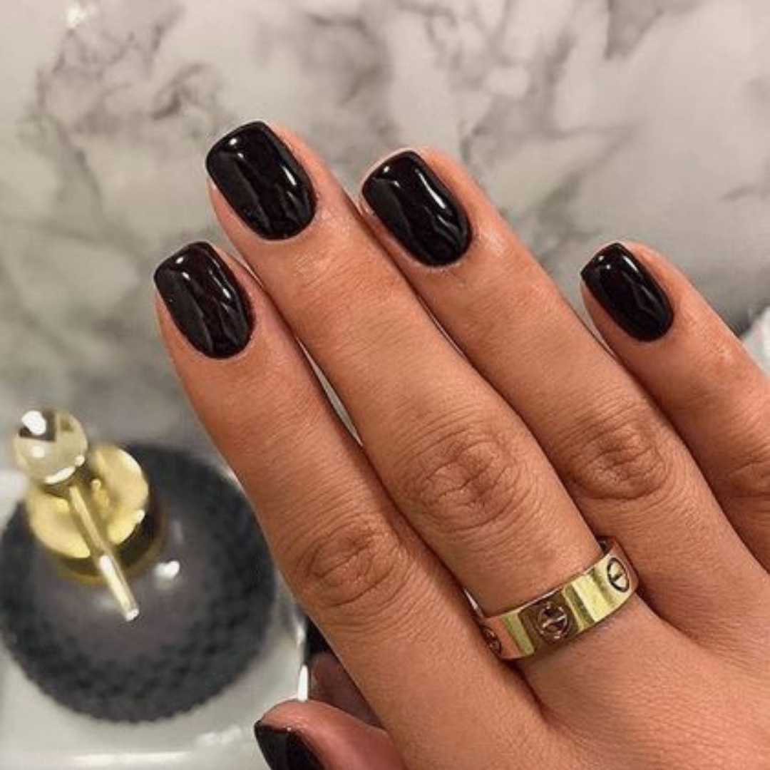 Квадратные ногти короткие фото темные The Best Fall Nail Trends for 2021 - Short gel nails, Fall nail trends, Nail col