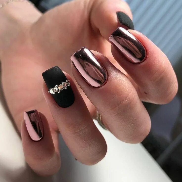 Квадратные ногти маникюр модные новинки Black Square Acrylic Nails Designs Inspirations - #acrylic #black #designs #insp