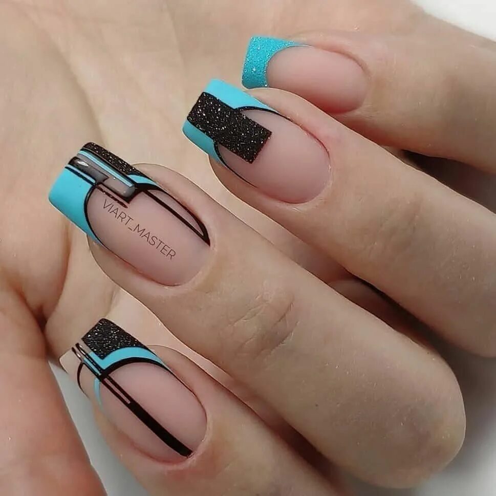 Квадратные ногти маникюр модные новинки Pin on Manicure/Маникюр