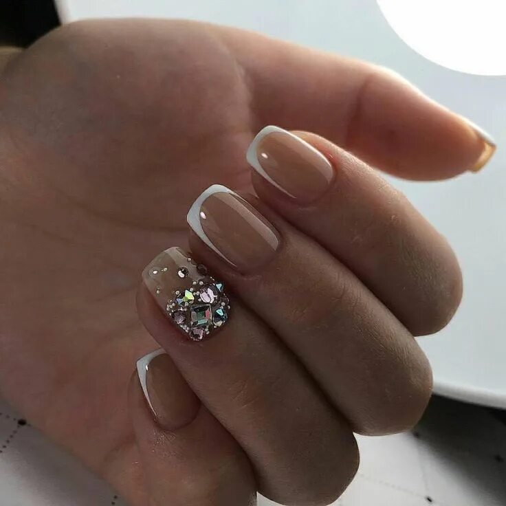 Квадратные ногти маникюр со стразами Pin de Sparkli Adela en nails I like Manicura de uñas, Uñas de diamante, Uñas ac