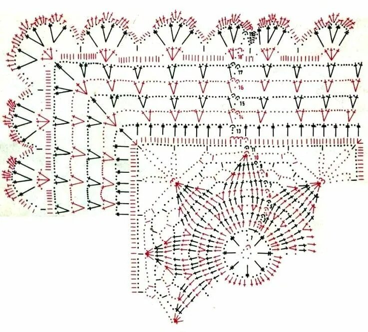 Квадратные салфетки крючком схемы Petits napperons carrés et leurs grilles gratuites ! - Fleurs et Applications au