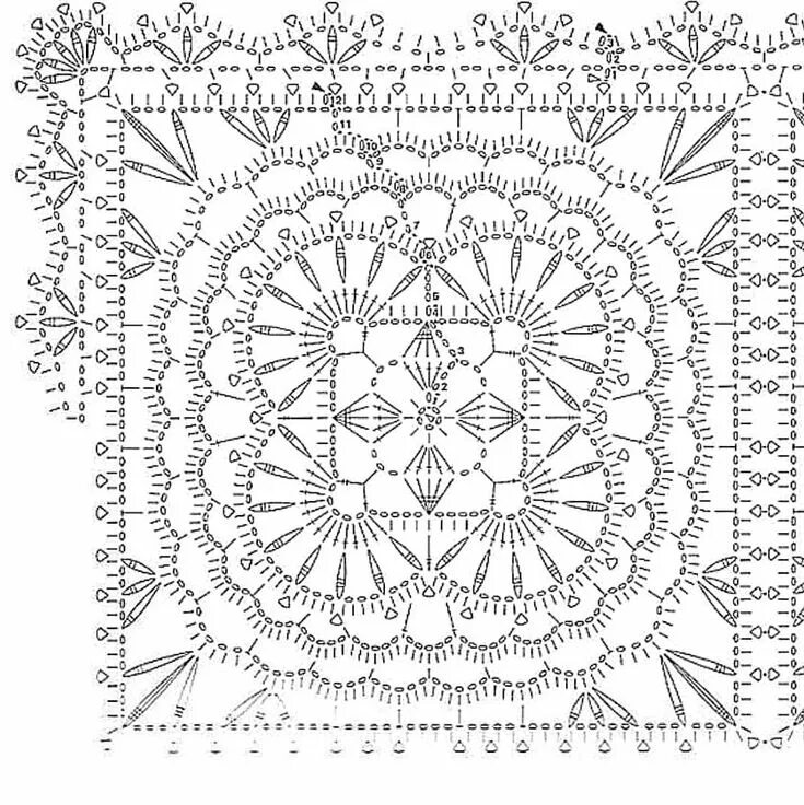 Квадратные салфетки крючком схемы 409 вподобань, 5 коментарів - Lana Crochet (@lana.crochet) в I. Узоры для связан