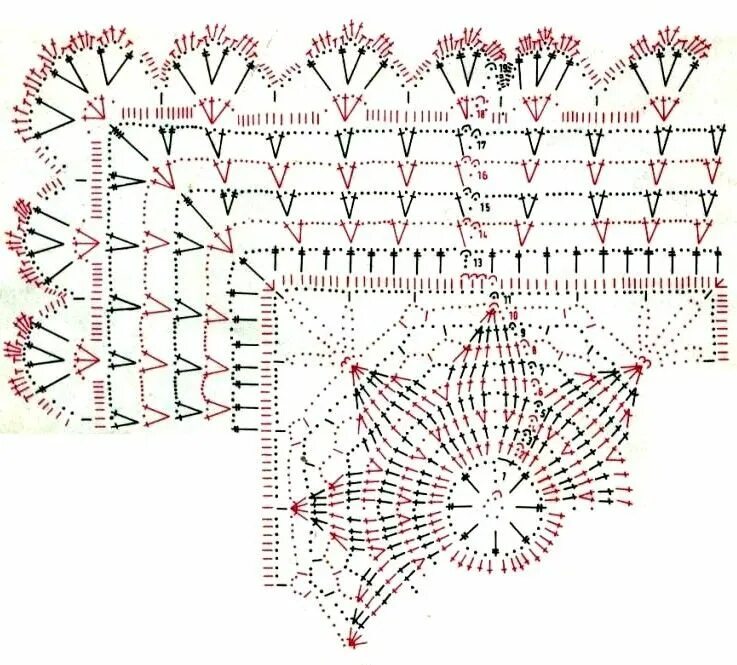 Квадратные салфетки крючком схемы фото Petits napperons carrés et leurs grilles gratuites ! - Fleurs et Applications au