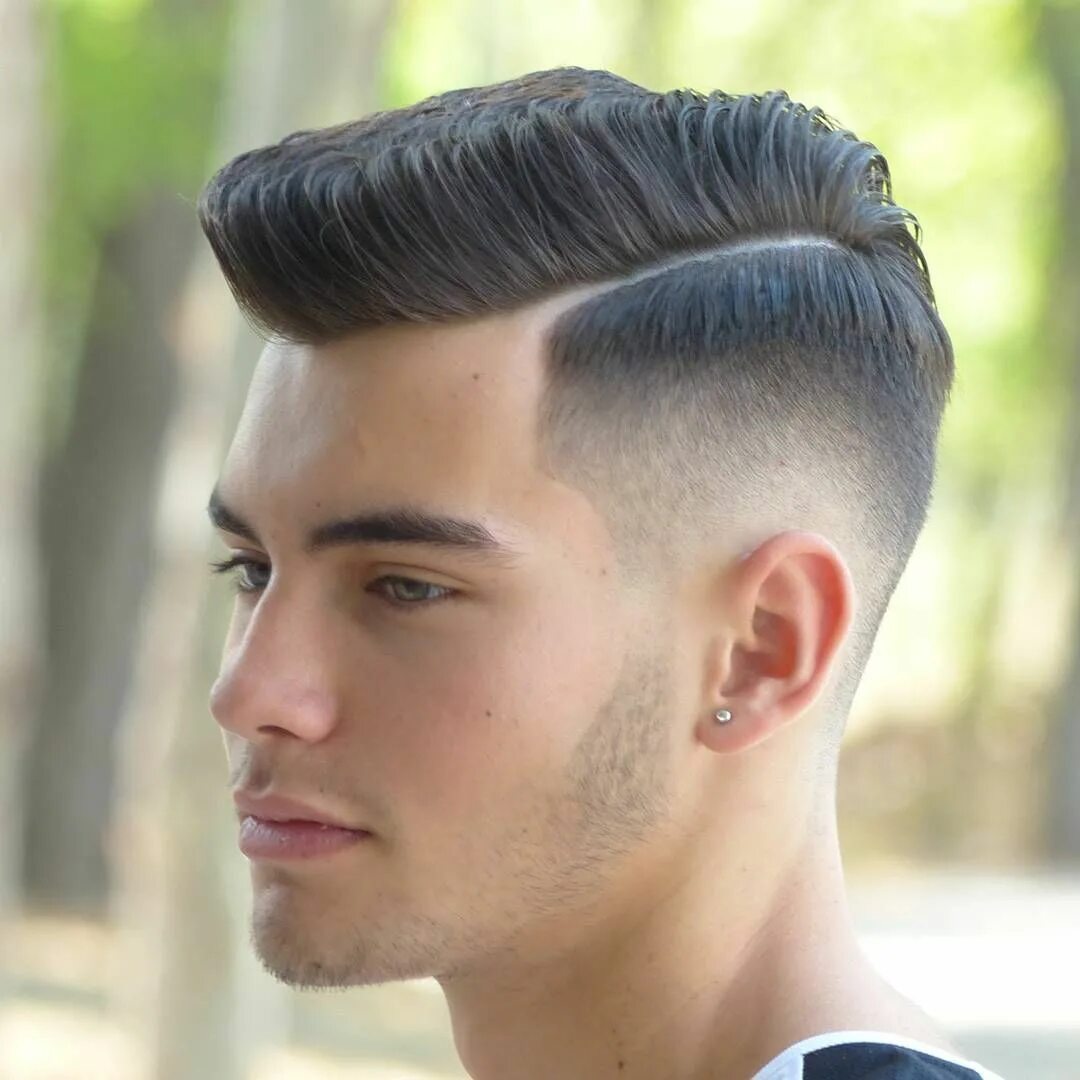 Квадратные стрижки мужские Side Part + High Fade - Men's Haircuts Dapper haircut, Flat top haircut, Men hai