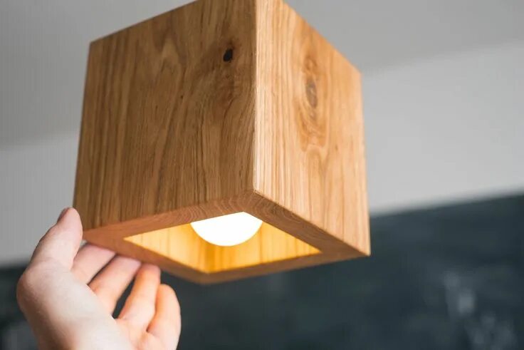 Квадратные светильники своими руками Wood Pendant Light Q487 Wooden Lamp. Wood Ceiling Light Hanging Lamp - Etsy Wood