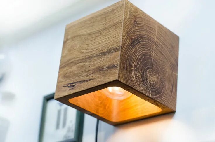 Квадратные светильники своими руками wall lamp Q# 34 handmade. sconce. dark brown bog oak wooden lamp. wood lamp. wal