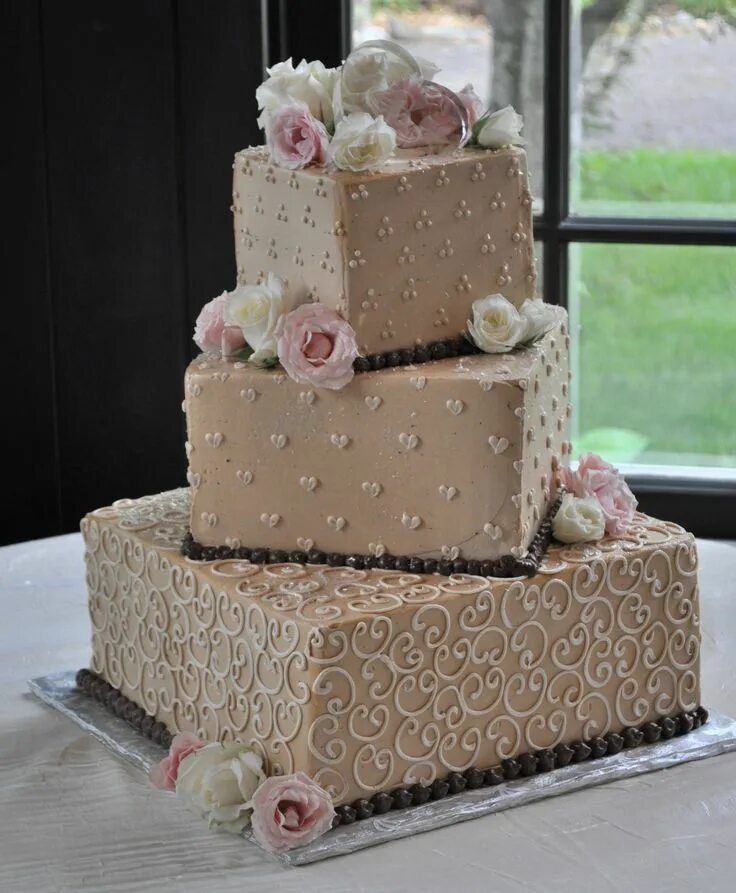 Квадратные торты фото weddinggallery5 Square cake design, Square cakes, Square wedding cakes