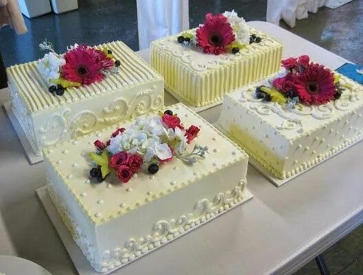 Квадратные торты фото Frugally Fabulous Wedding Receptions Birthday sheet cakes, Wedding sheet cakes, 