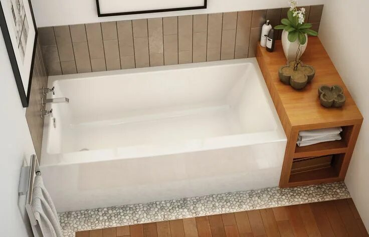 Квадратные ванны фото MAAX Professional - Rubix 6030/6032 Alcove bathtub 60"x30"x20", 6