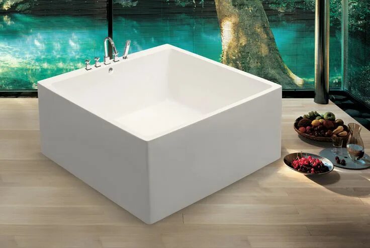 Квадратные ванны фото Aquatica PureScape 324 Freestanding Acrylic Bathtub Ванная, Ванная комната