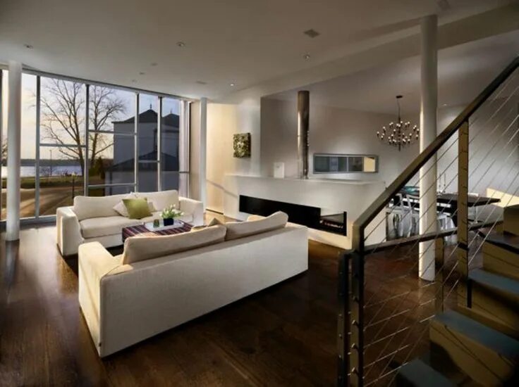 Квадратный дом интерьер Modern Living Room Extension Designs White Sofa Wooden Floor Cabin interior desi