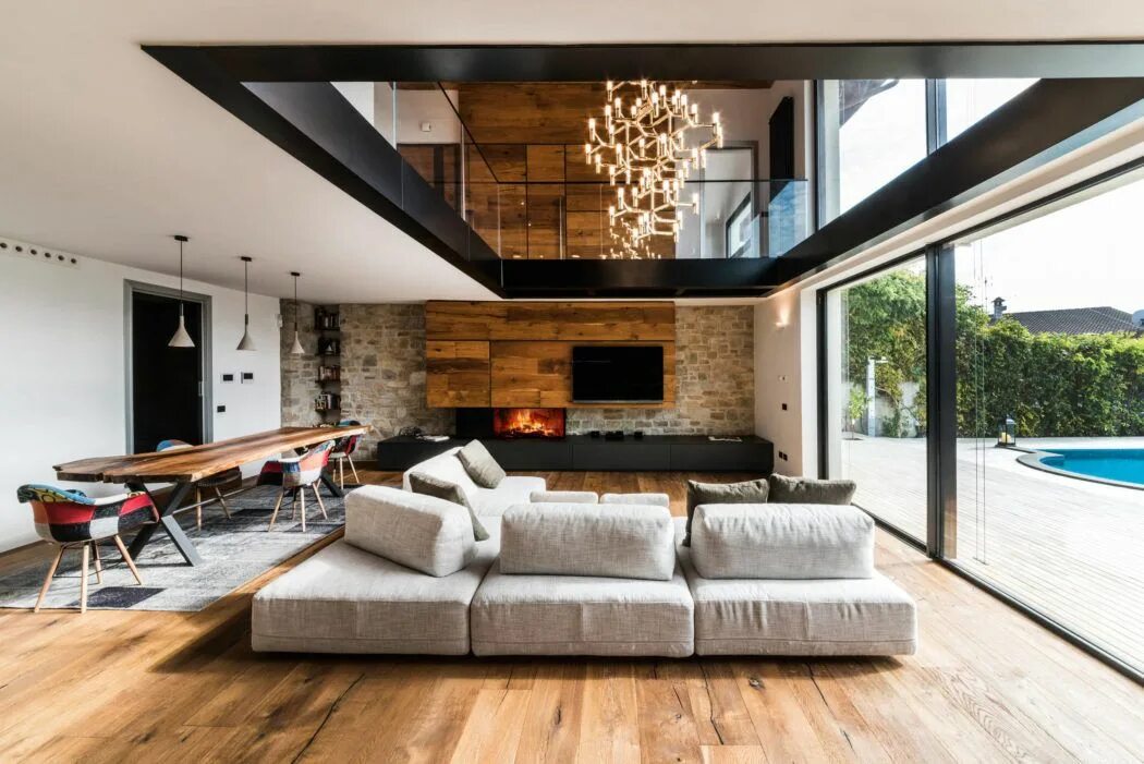 Квадратный дом интерьер House in Guidonia Montecelio by Studio ArchSIDE Latest living room designs, Livi