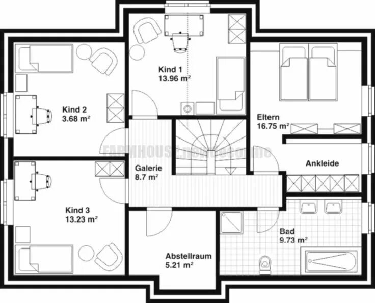 Квадратный дом схема www.brinkmann-fil... wohnhaeuser.html?epik=0V8wOE_IW3_B9 Farmhouse Exterior Farm