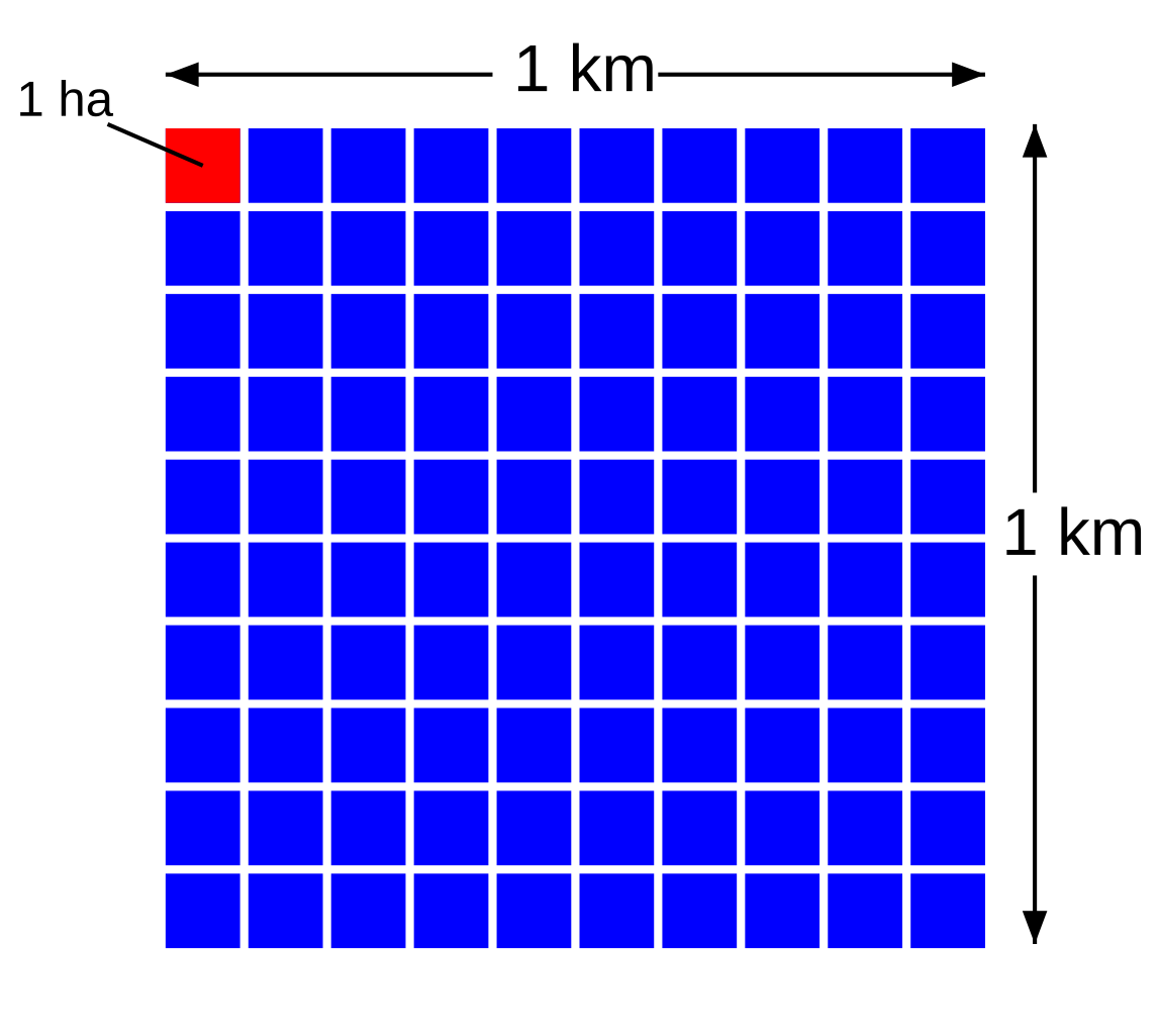 Квадратный километр фото Файл:1 km2.svg - Википедия