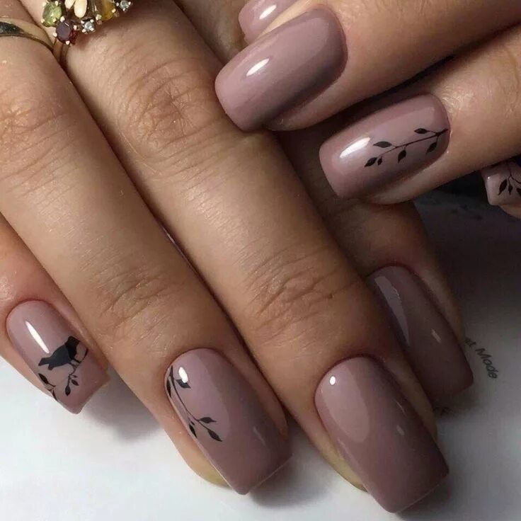 Квадратный коричневый маникюр дизайн 2024 Pin on Beautiful nails ◀ Burgundy acrylic nails, Gel nails, Stylish nails