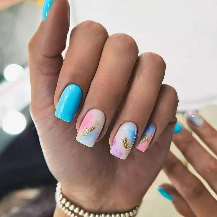 Квадратный летний маникюр Pin by Tiffany Curtiss on nails in 2024 Nail designs, Long nails, Acrylic nails