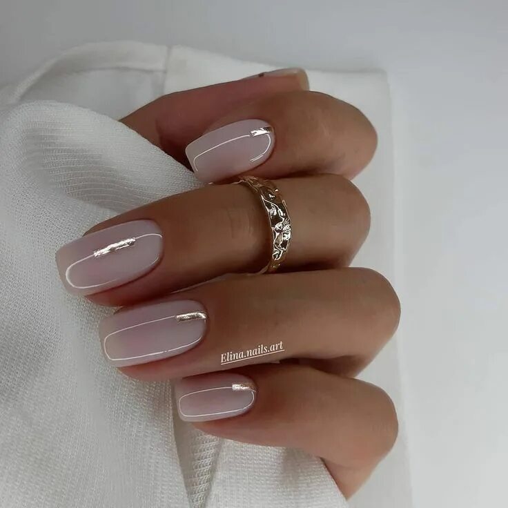 Квадратный маникюр 2024 Одноклассники Neutral nails, Nails, Trendy nails