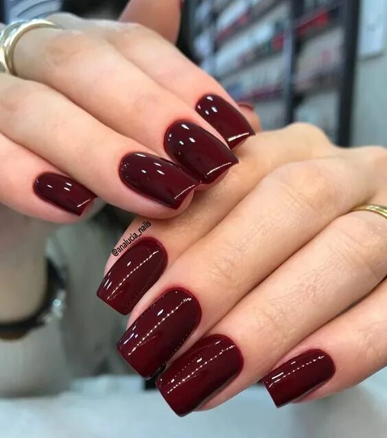 Квадратный маникюр бордо The Hottest Red Nail Designs Of 2022 Red Nails To Try This Year Nail colors, Mar