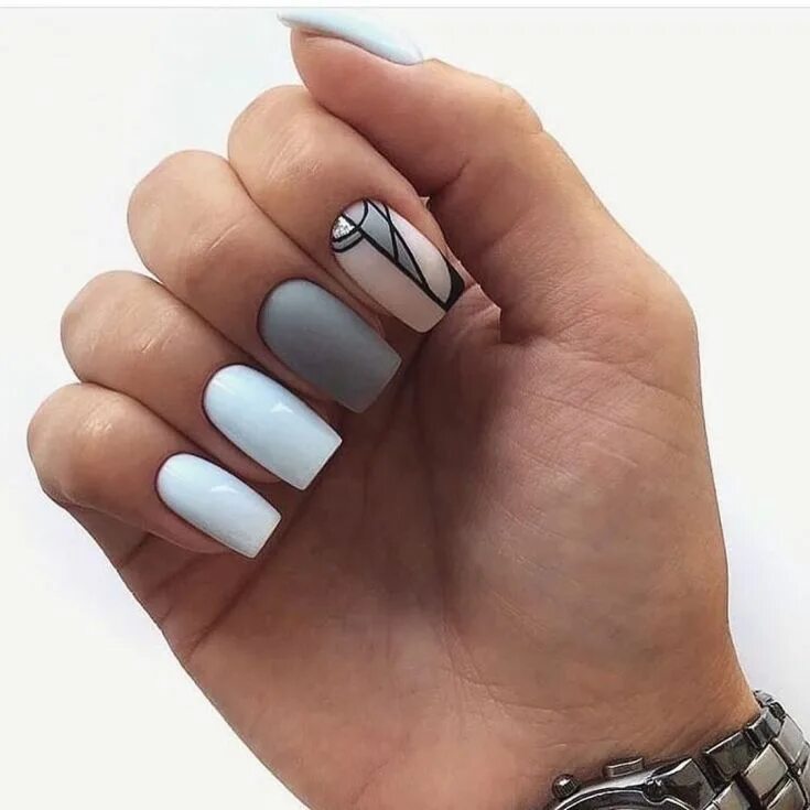 Квадратный маникюр дизайн 2019 41 fotos de unha decorada delicada Swag nails, Manicure, Nail art