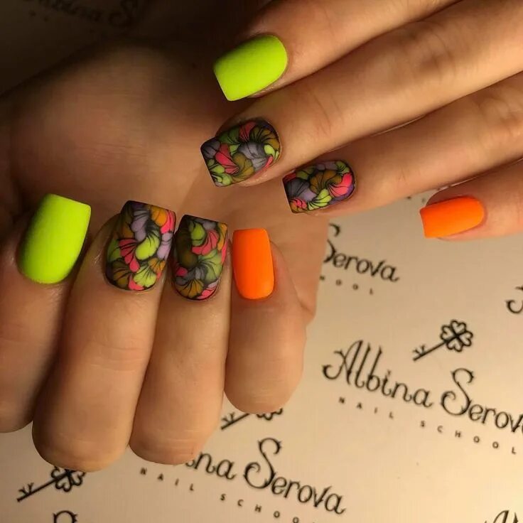 Квадратный маникюр дизайн яркий Модный Stained nails, Stylish nails designs, Best nail art designs