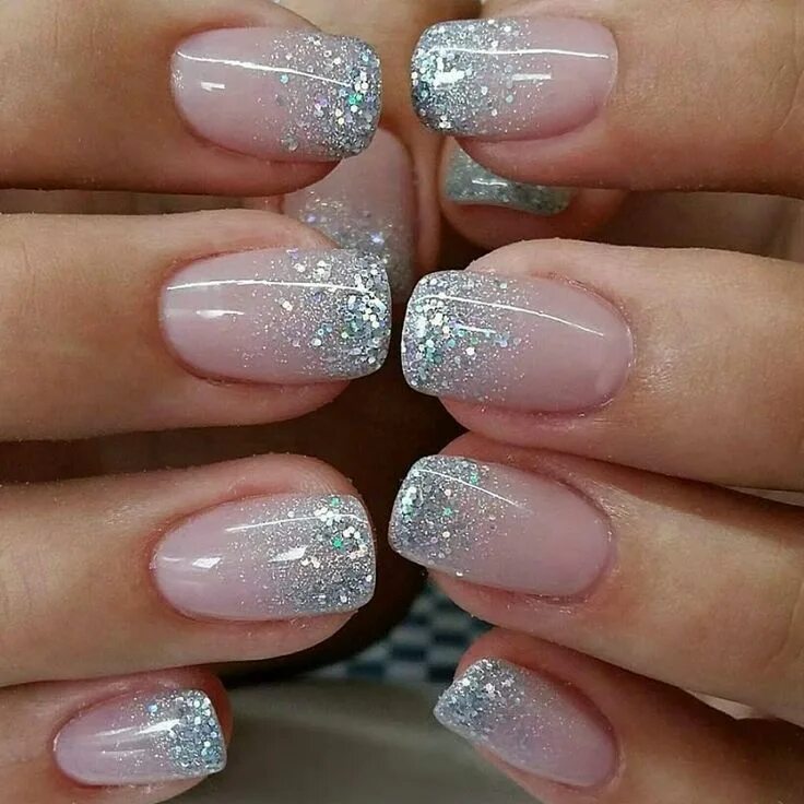 Квадратный маникюр френч блестящий Curso Alongamentos de Unhas - com Paola Chaves (Oficial) - Curso Alongamentos de